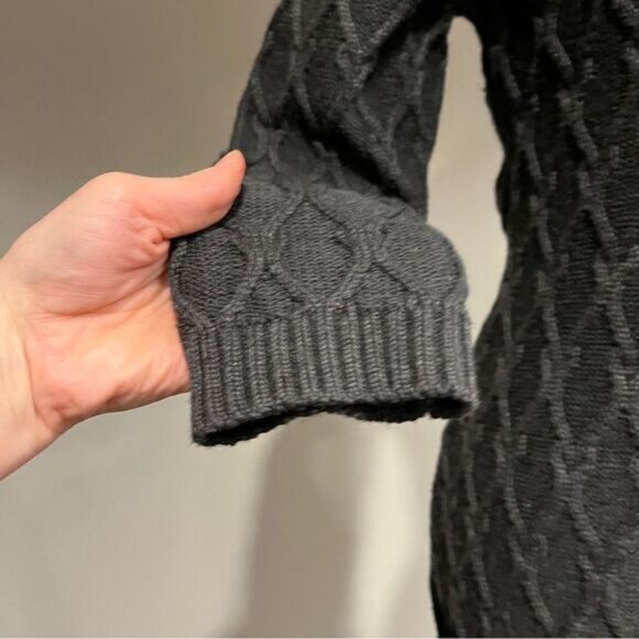 Calvin Klein charcoal grey v-neck sweater dress size Small - Picture 3 of 12